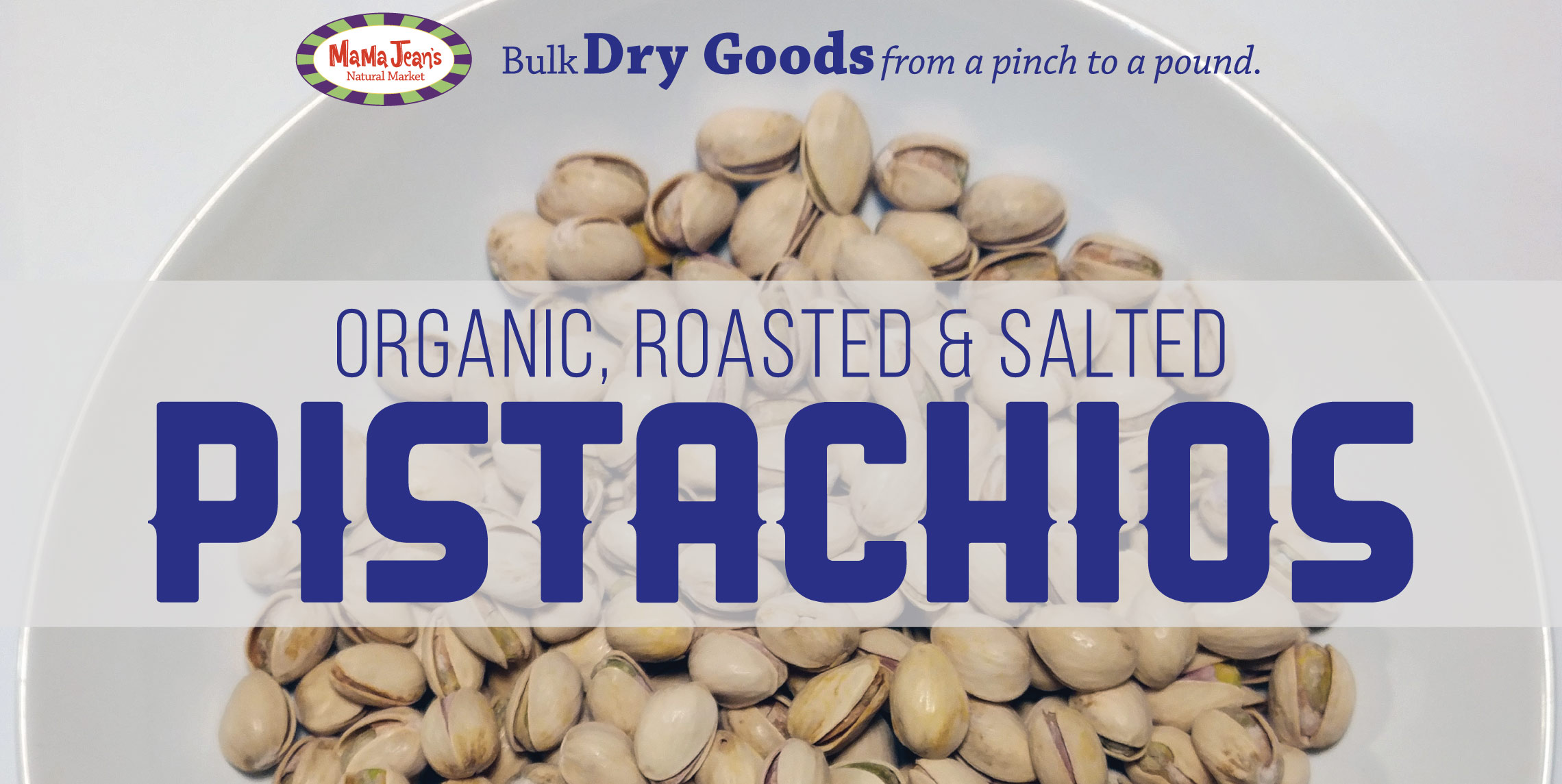 organic roasted and salted pistachios