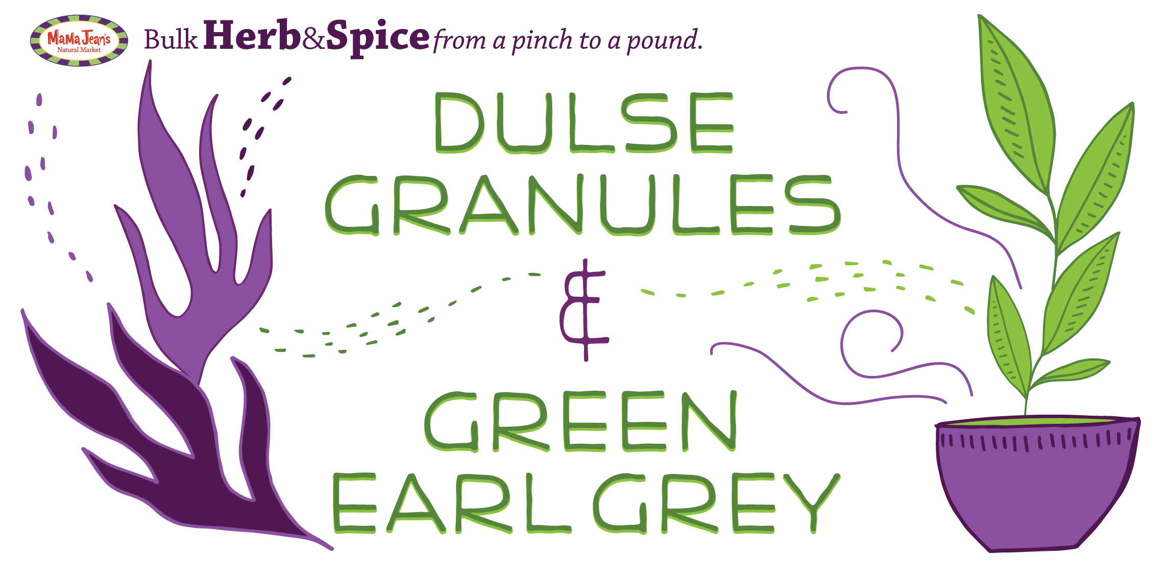 Dulse granules & green earl grey tea