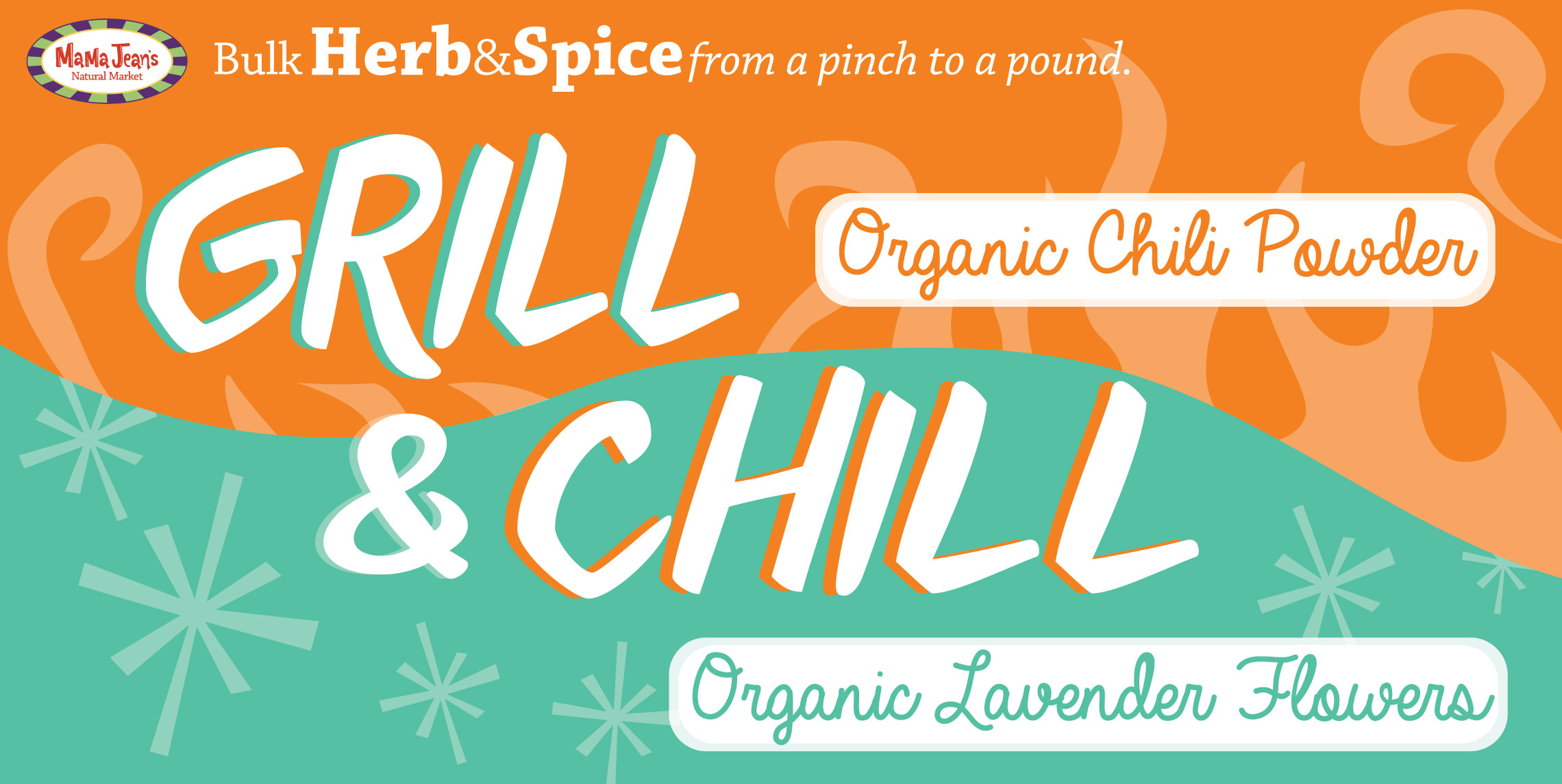 organic chili powder & Organic Lavender