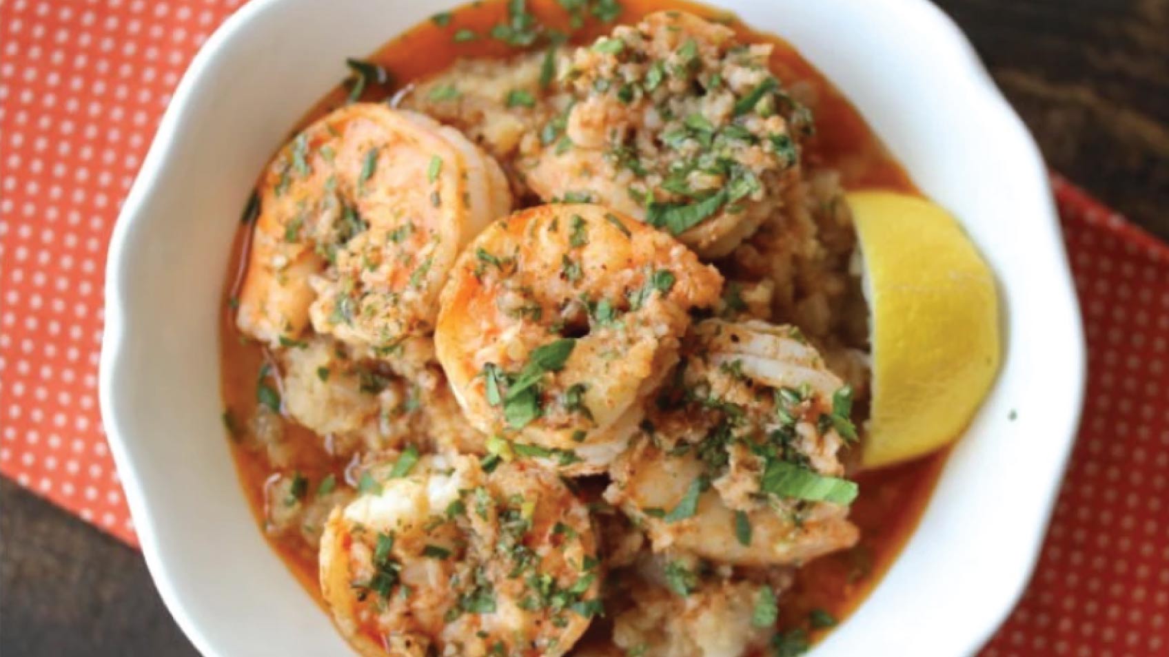 Cauliflower Grits and Shrimp