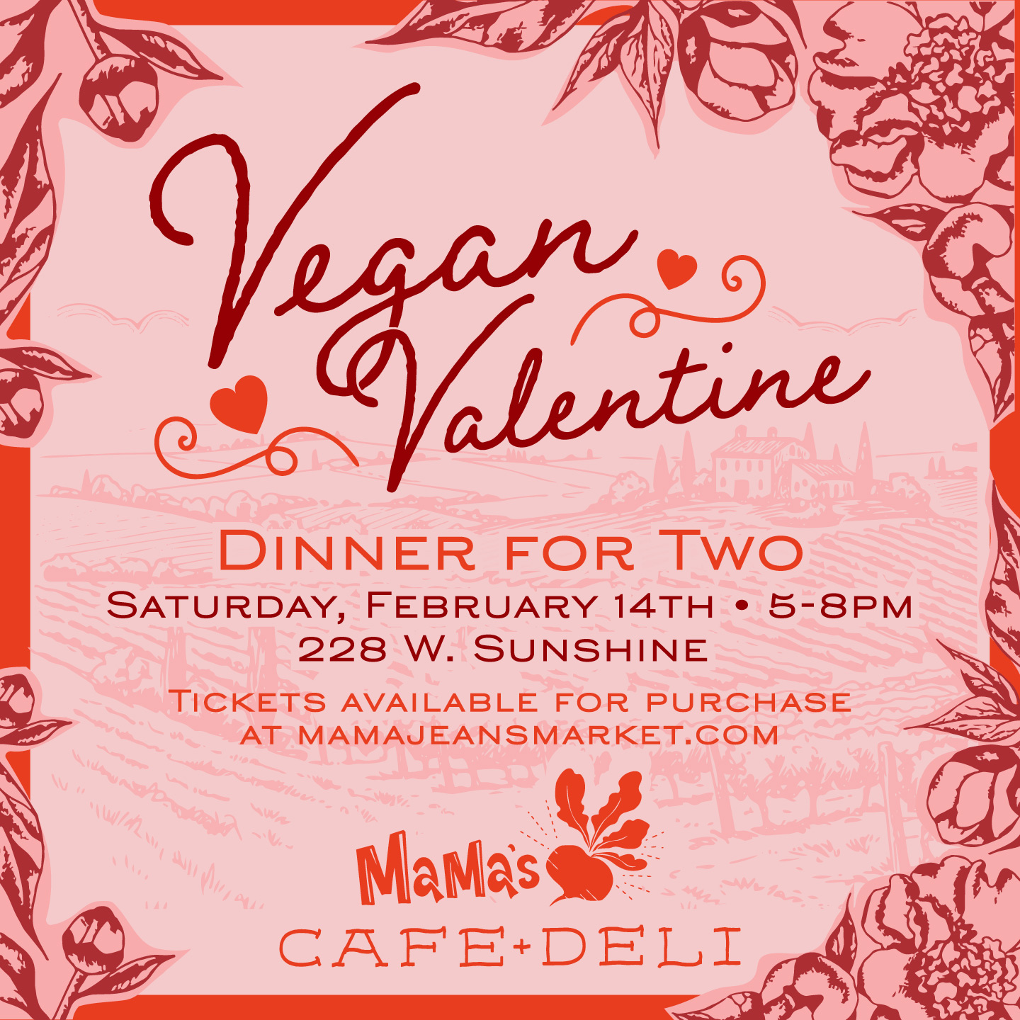 Vegan Valentine dinner, Tuscan vegan dinner experience, Italian vegan 5-course meal, organic vegan Italian dinner, hand-picked wine pairings vegan, non-alcoholic wine pairings, romantic vegan night out, vegan Valentine’s event near me, Tuscan countryside vegan dinner, couples and singles Valentine dinner, plant-based Italian cuisine, gourmet vegan dinner event